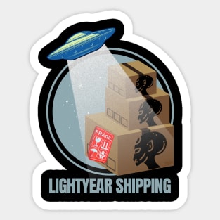 Lightyear Shipping - Funny Alien Sticker